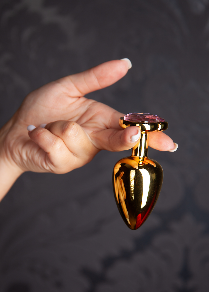 Anal Plug Heart Shaped Crystal