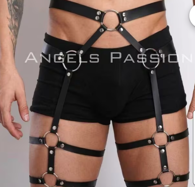 Men's Leg Suspenders Harness , Garter , Plus Size Options