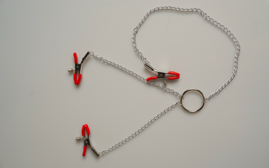 Adjustable 3 Heads Nipple Breast Clamps with Luxury Chain: BDSM Accessory, 3 in 1