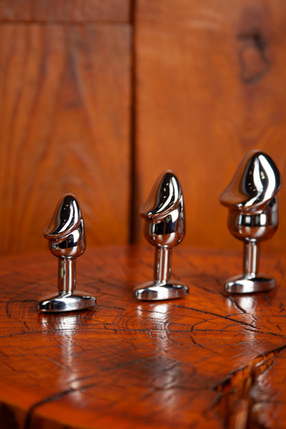 Set of Penis-Shaped Anal Plugs, 3 pieces, different sizes